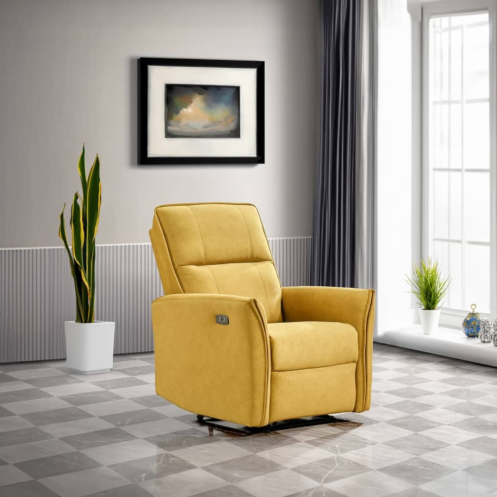 Comfort Elite Suede Power Recliner Lounge Chair