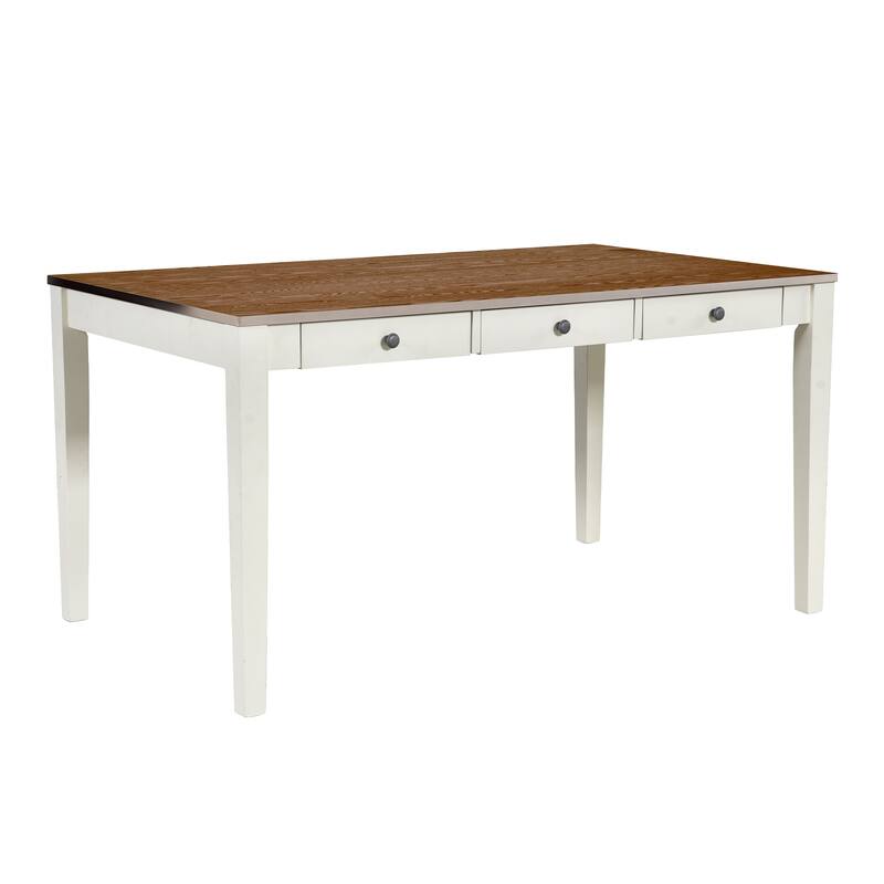 6-Piece Mid-Century Dining Set with Solid Wood Table, Upholstered Chairs, and Storage Bench - Seats 6