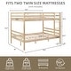preview thumbnail 5 of 41, Full over Full Wooden Bunk Bed,High Guardrail,Ladder,Kids Teens,Dorm