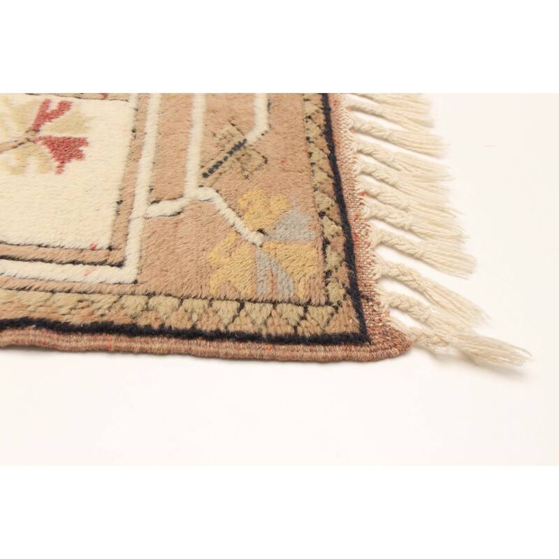 ECARPETGALLERY Hand-knotted Andelz Red Wool Rug - 3'11 x 7'0