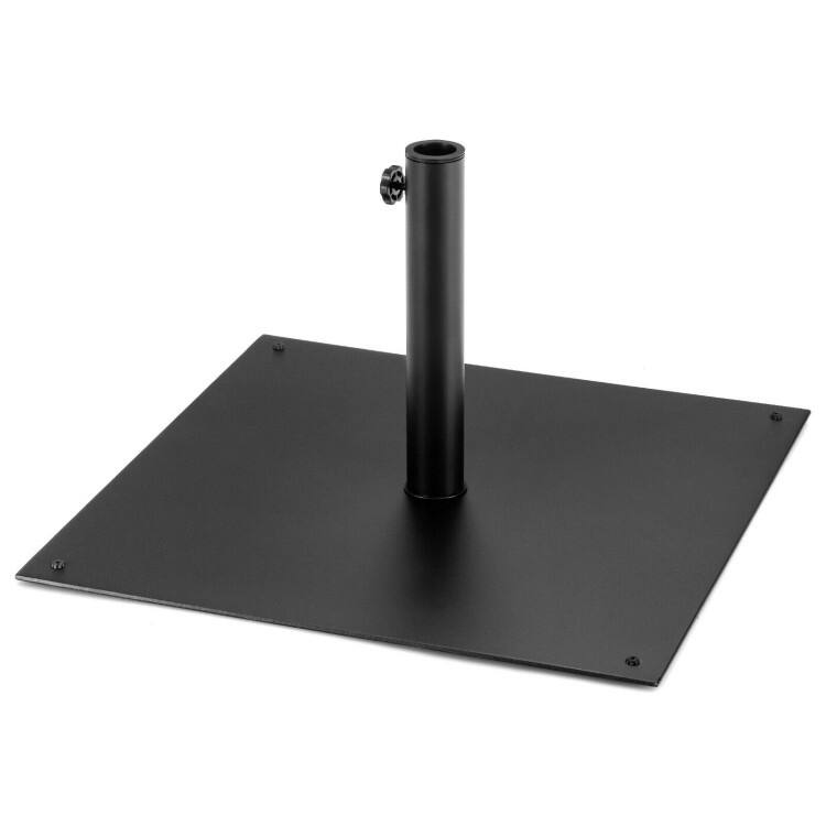 40 lbs Square Umbrella Base Stand with for Backyard Patio - 25'' x 25'' x15'' (L x W x H)