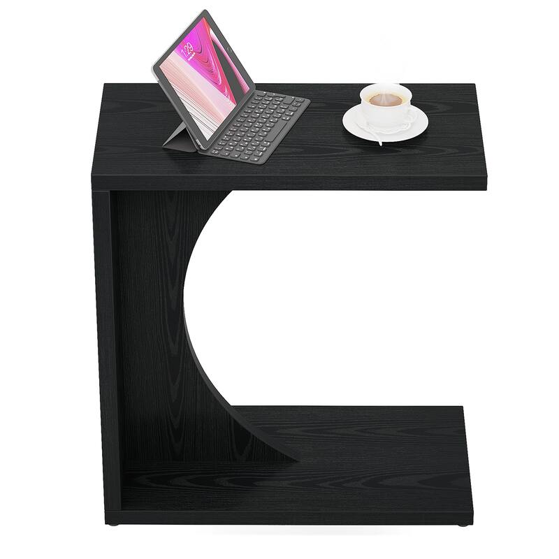 C-Shaped End Table, Sofa Side Table, Living Room Bedroom C Table Accent Side Table