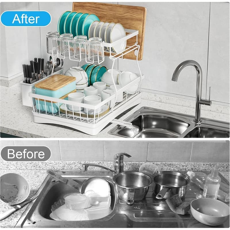 Large Dish Drying Rack for Kitchen Counter