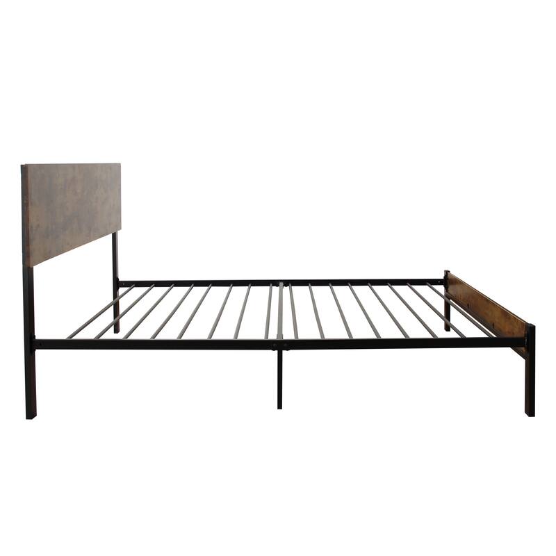 Durable Twin Size Metal Bed Frame, Noise-Free, Modern Design, Supports Memory Foam Mattresses