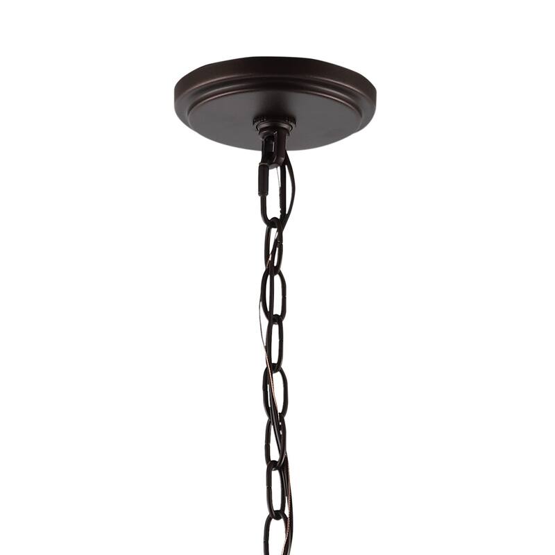 Chadwick 19" 3-Light Rustic Farmhouse Iron LED Pendant, Oil Rubbed Bronze by JONATHAN Y - 3 Light