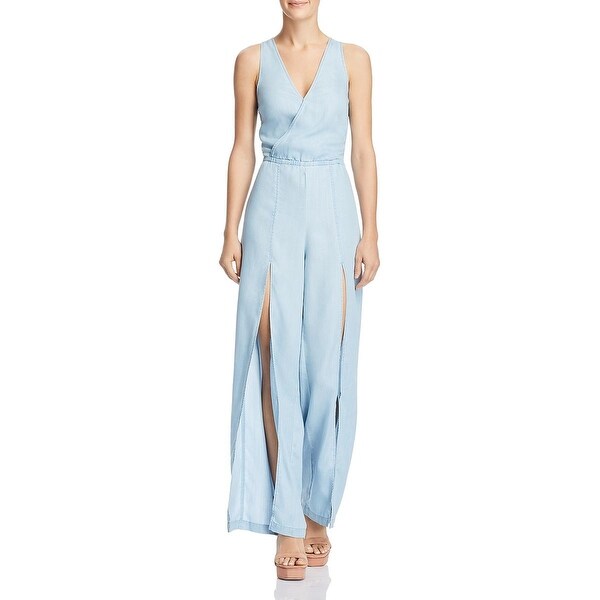 guess denim bodycon jumpsuit