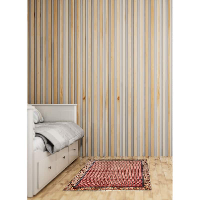 ECARPETGALLERY Hand-knotted Andelz Red Wool Rug - 3'0 x 4'9