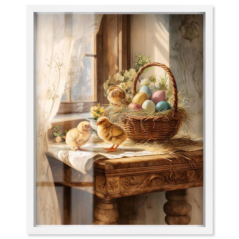 Easter Morn Shadowbox by Art Remedy - White - 36" x 45"