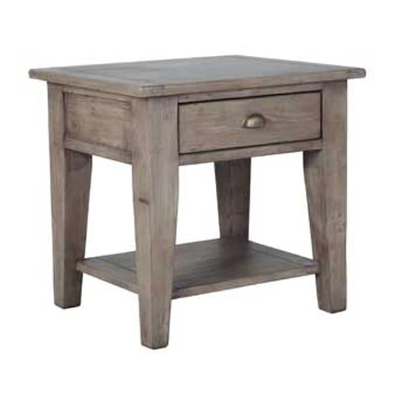 Dexter Reclaimed Wood Side Table - Light Brown