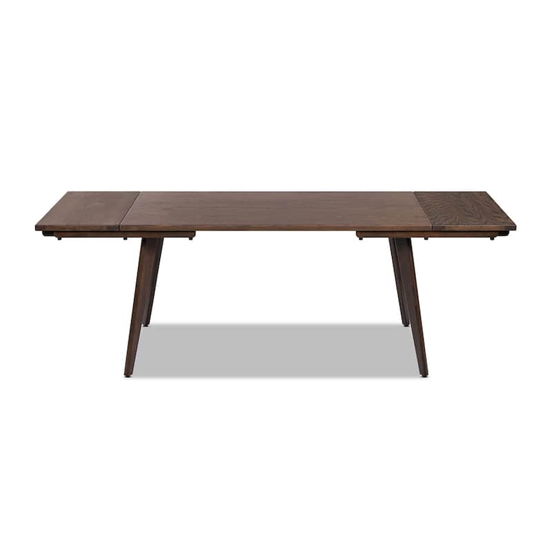 Jennifer Taylor Home Capri Solid Red Oak Wood Extendable Leaf Dining Table