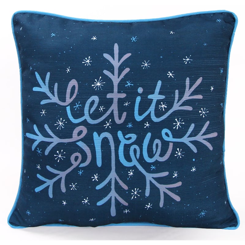 18" x 18" Indoor Throw Pillow - Accent - 17'' L x 17'' W x 4'' H - Polyester - Blue