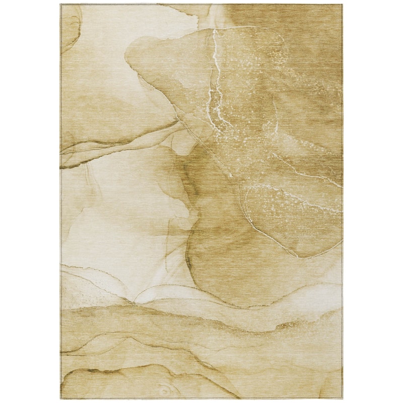 Elfi Artistic Abstract Weather Resistant Timeless Fusion Outdoor Rug