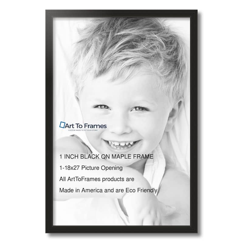 ArtToFrames Classic Waves 18x27 Inch Picture Frame, 1.00 Inch Wood Poster Frame Available in Multiple Colors (60823-18x27)