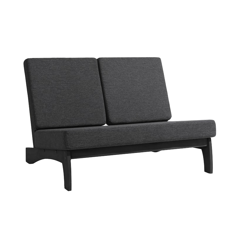 Outdoor Patio Furniture Acacia Wood Club Chair Set with All-Weather Cushions