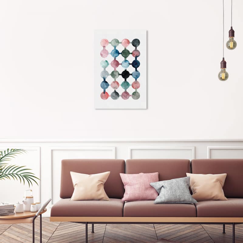 Wynwood Studio Canvas Abstract Peach Breeze Pink and Modern & Contemporary Wall Art Canvas Print - 30 x 20