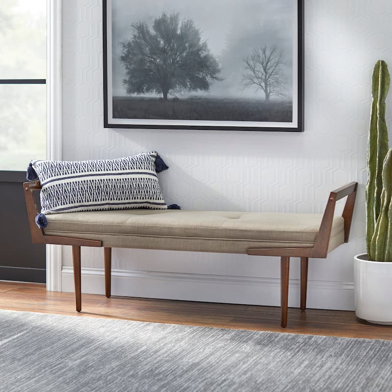 Carson Carrington Ahteri Bench - Taupe Fabric