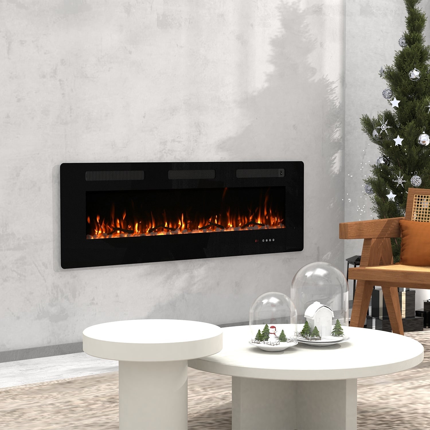 60 Electric Fireplace Recessed 3.86 Ultra Thin Insert - Bed Bath u0026 Beyond  - 31136093