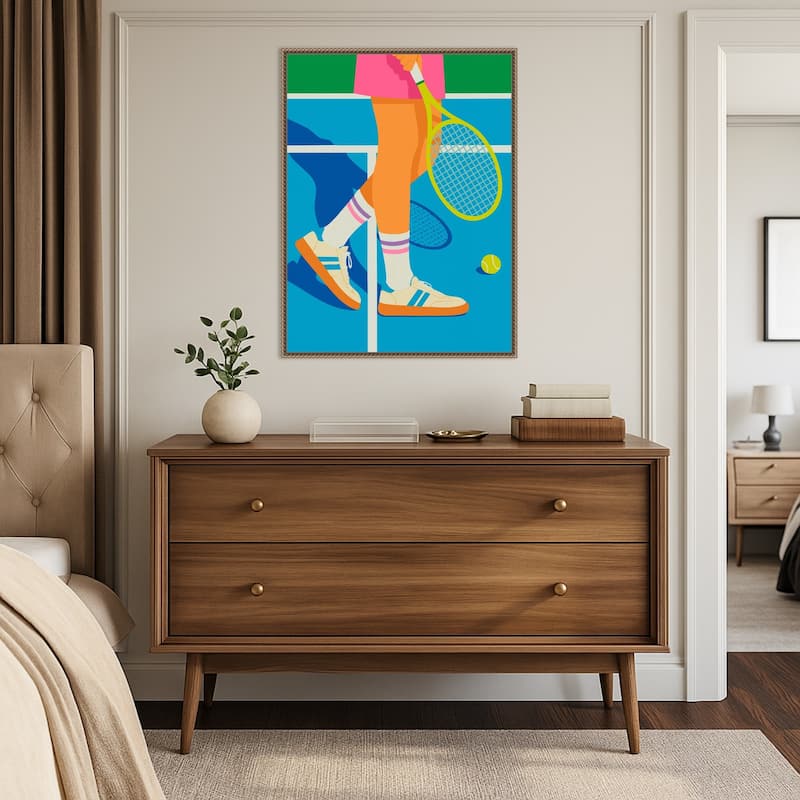 Tennis Player by Andreas Magnusson (23 x 30 in.), Framed Canvas Wall Art Print