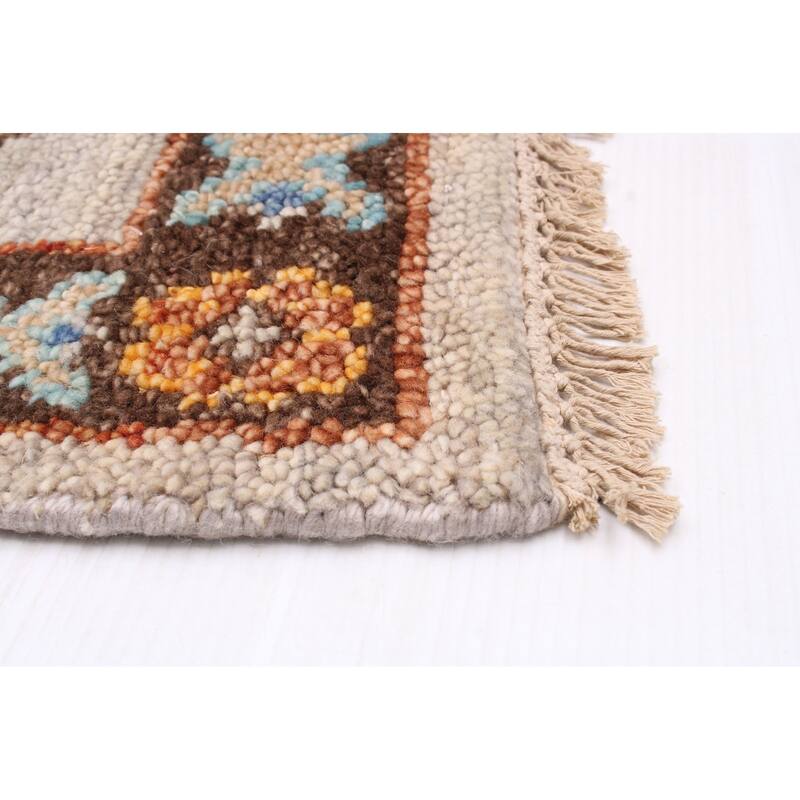 ECARPETGALLERY Hand-knotted Jules Serapi Light Grey Wool Rug - 8'3 x 9'11