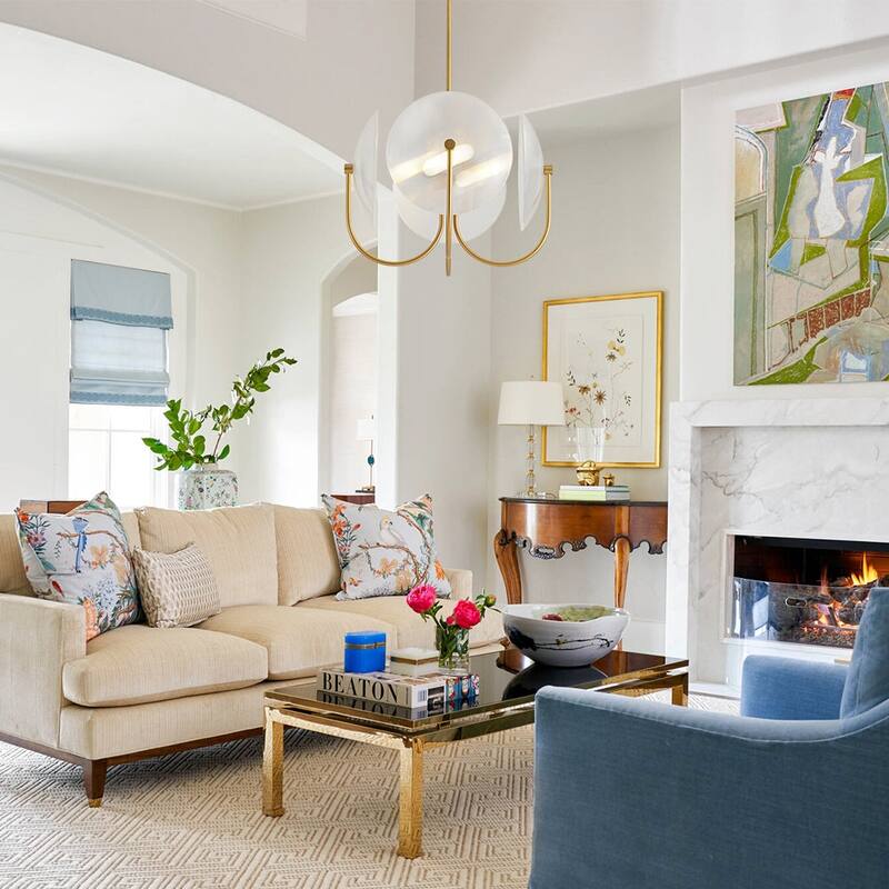 Designer 4-Light White Glass Disc Sphere Sputnik Chandelier 20in