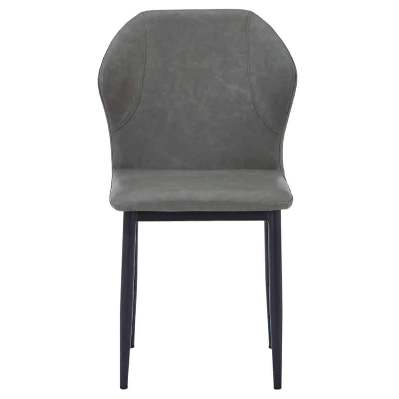 Mosaic Modern Upholstered Fabric Dining Chair with Metal Legs by LeisureMod
