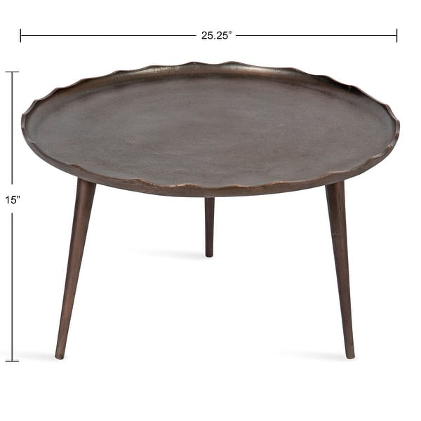 dimension image slide 0 of 4, Kate and Laurel Alessia Round Coffee Table