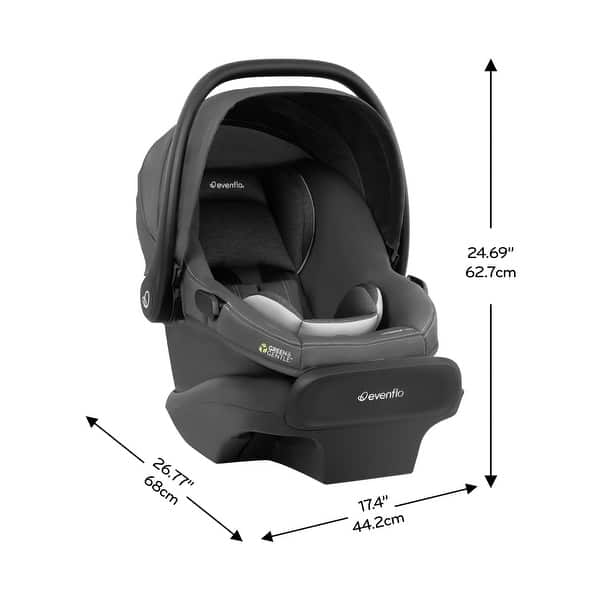dimension image slide 1 of 2, Evenflo LiteMax NXT Infant Car Seat with SensorSafe