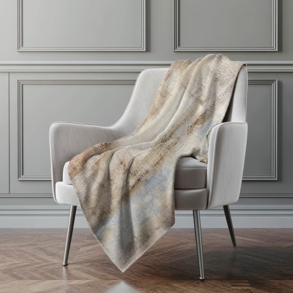 Premium Machine Washable Modern Imprints Sherpa Throw Blanket