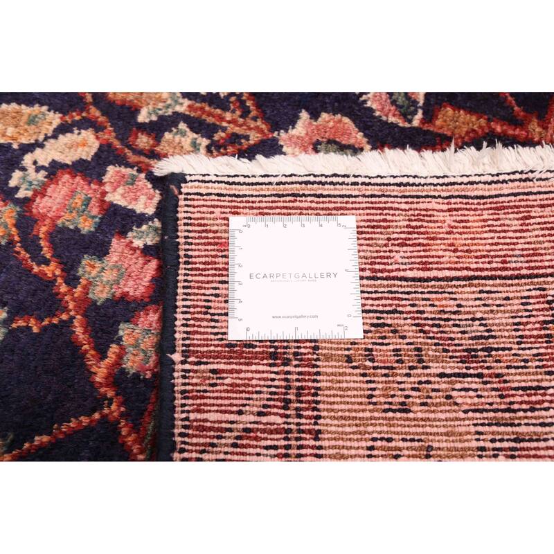 ECARPETGALLERY Hand-knotted Andelz Dark Navy Wool Rug - 3'6 x 11'9