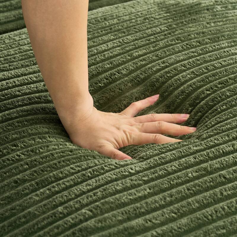 Rossetta 2-Seat Oversized Personalized Corduroy Soft Modular No Assembly Sofa with 2 Movable Ottoman