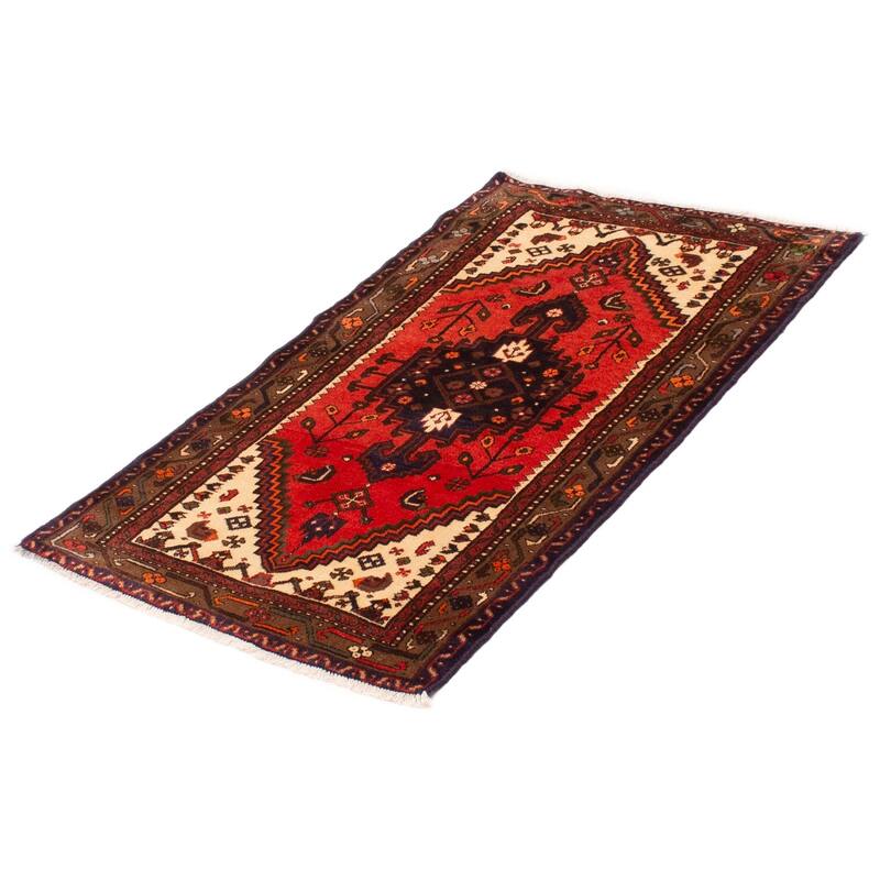 ECARPETGALLERY Hand-knotted Andelz Red Wool Rug - 3'3 x 5'5