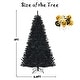 preview thumbnail 2 of 8, Gymax 7 FT Pre-lit Black Halloween Tree Artificial Hinged Christmas - See Details