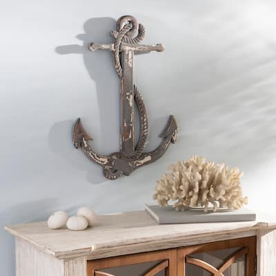 Artistic Weavers Laguna Distressed Grey Anchor 22x16-inch Wall Décor