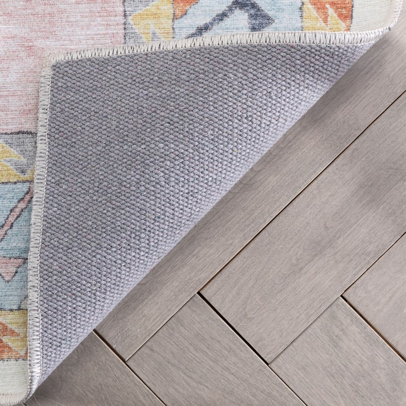 Well Woven Kids Rugs Ethnic Soft Medallion Machine Washable Area Rug