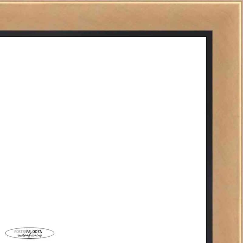 34x22 Contemporary Gold Complete Wood Picture Frame with UV Acrylic