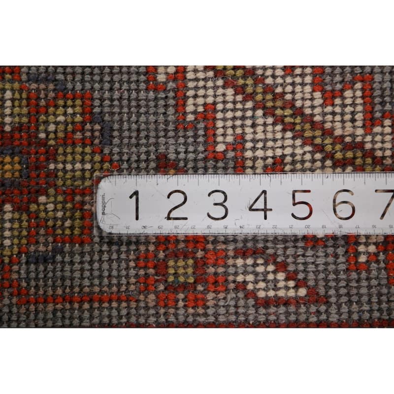 Hand Knotted Oriental 100% Wool Carpet Transitional All-Over Navy Blue & Blues Oushak Area Rug - 9' 11'' X 7' 9''