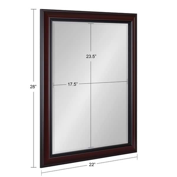 dimension image slide 1 of 6, Kate and Laurel Dalat Framed Beveled Wall Mirror