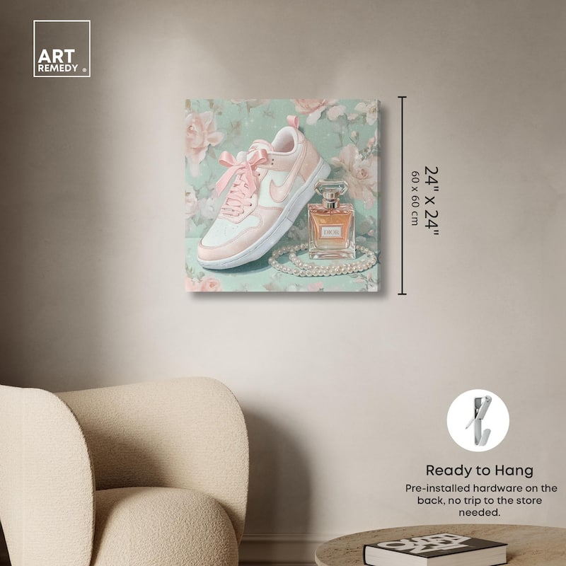 Petite and Cute Sneaker Canvas by Art Remedy, Gallery Wrapped