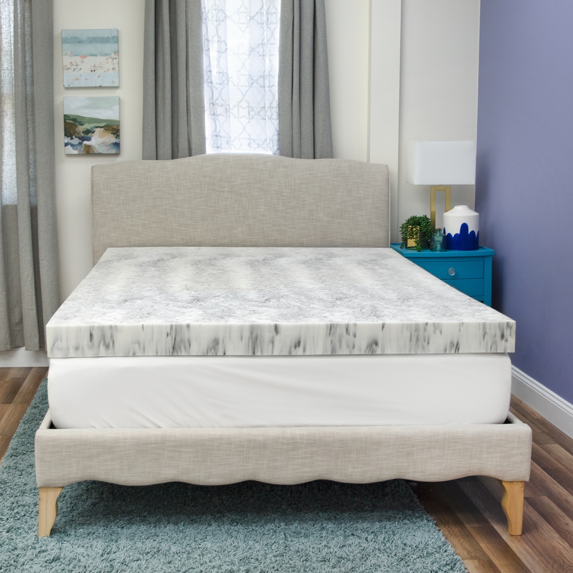 Bamboo charcoal mattress deals topper