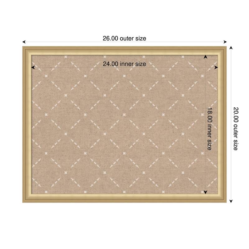 Kate and Laurel Pinboard Beige Lattice Pattern