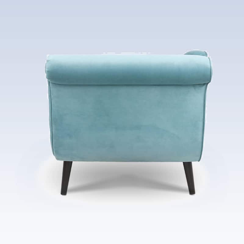 Modern Chaise Lounge with Scroll Arm For Living Room
