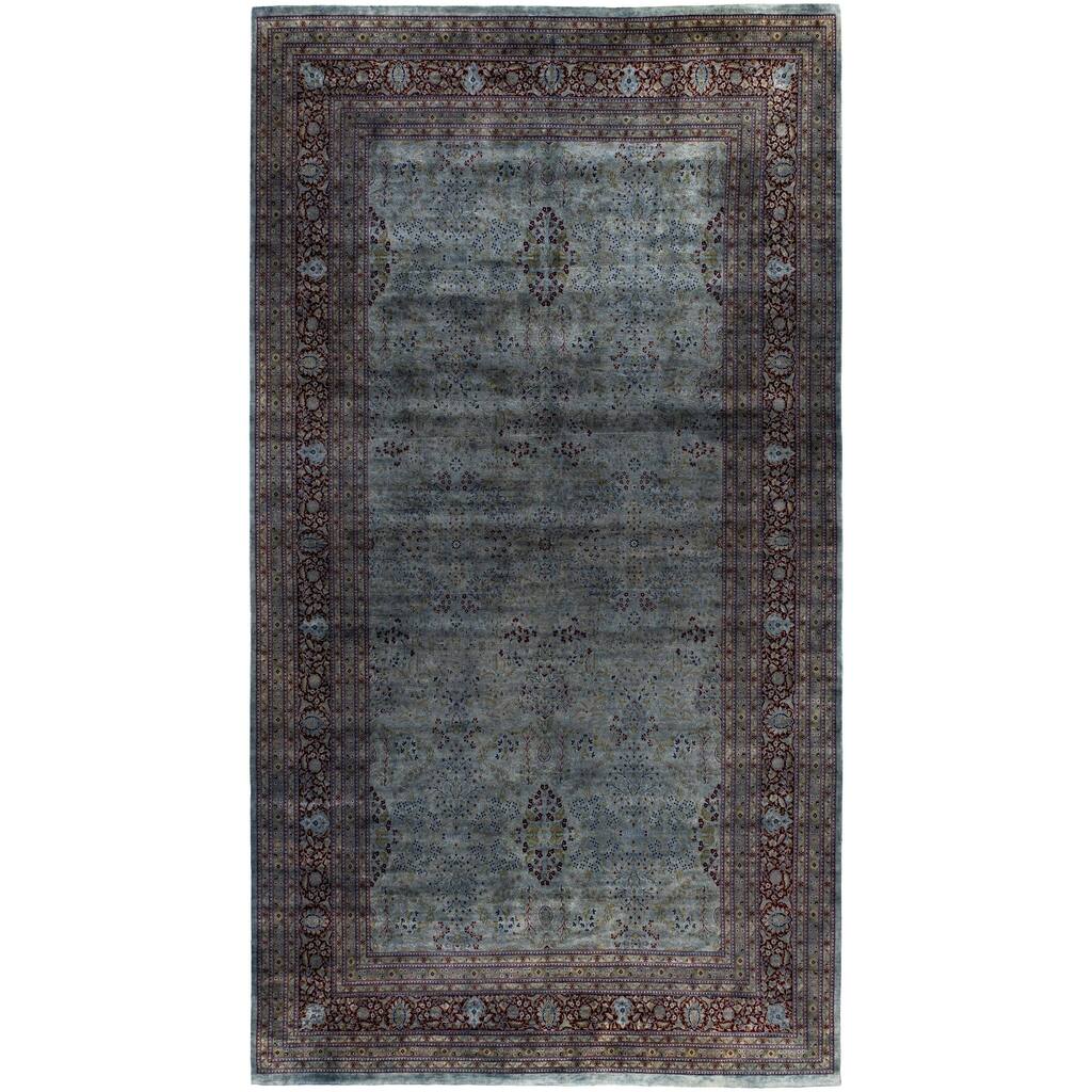 Overdyed One-of-a-Kind Hand-Knotted Area Rug - Gray - 9' 10" x 17' 10"