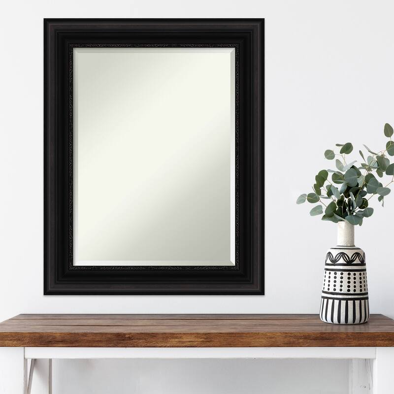 Beveled Wall Mirror - Parlor Black Frame