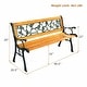 preview thumbnail 2 of 8, Costway Patio Park Garden Bench Porch Chair Outdoor Deck Cast Iron