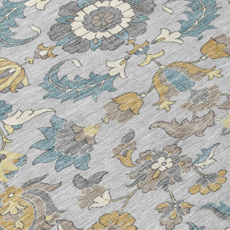 Machine Washable Indoor/ Outdoor Traditional Lanelle Chantille Rug