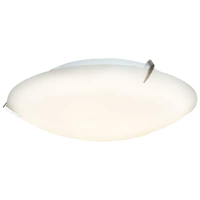 Access Lighting Zenon 3-light 16 inch Brushed Steel Flush Mount