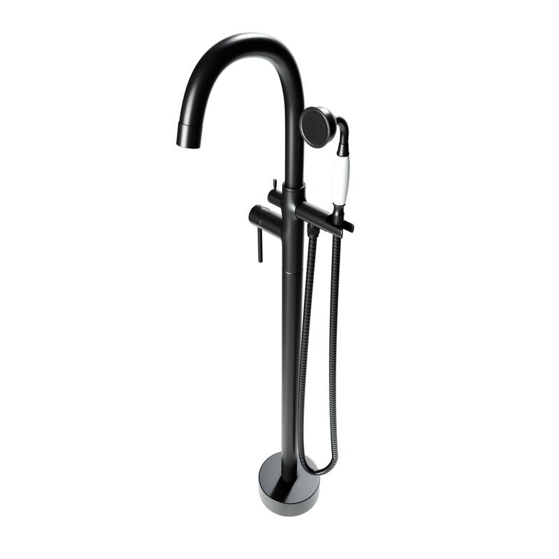 Neptune Single Handle Floor Mounted Gooseneck Freestanding Tub Filler