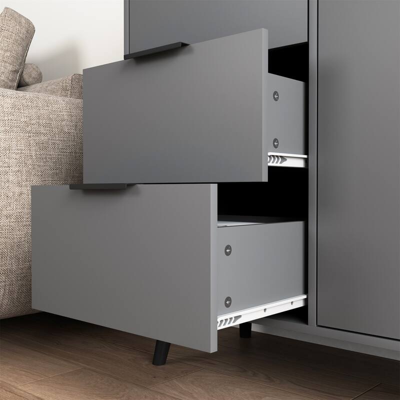 Storage Cabinet with 3 Drawers & Adjustable Shelf, Door