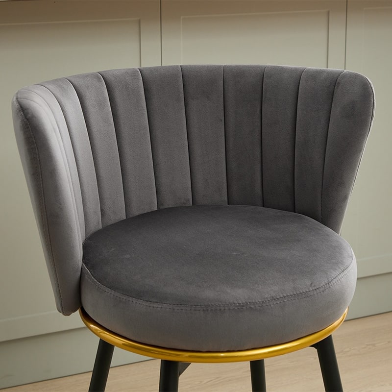 Upholstered Swivel Counter Height Bar Stools Side Chair Set of 2