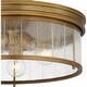 preview thumbnail 4 of 2, Theodora 3-Light Weathered Brass Flush Mount